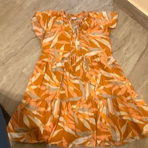 Orange tiered dress